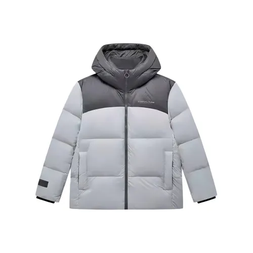XTEP Sports Life Collection Down Jacket Women's Squirrel Gray/Water Heater Gray