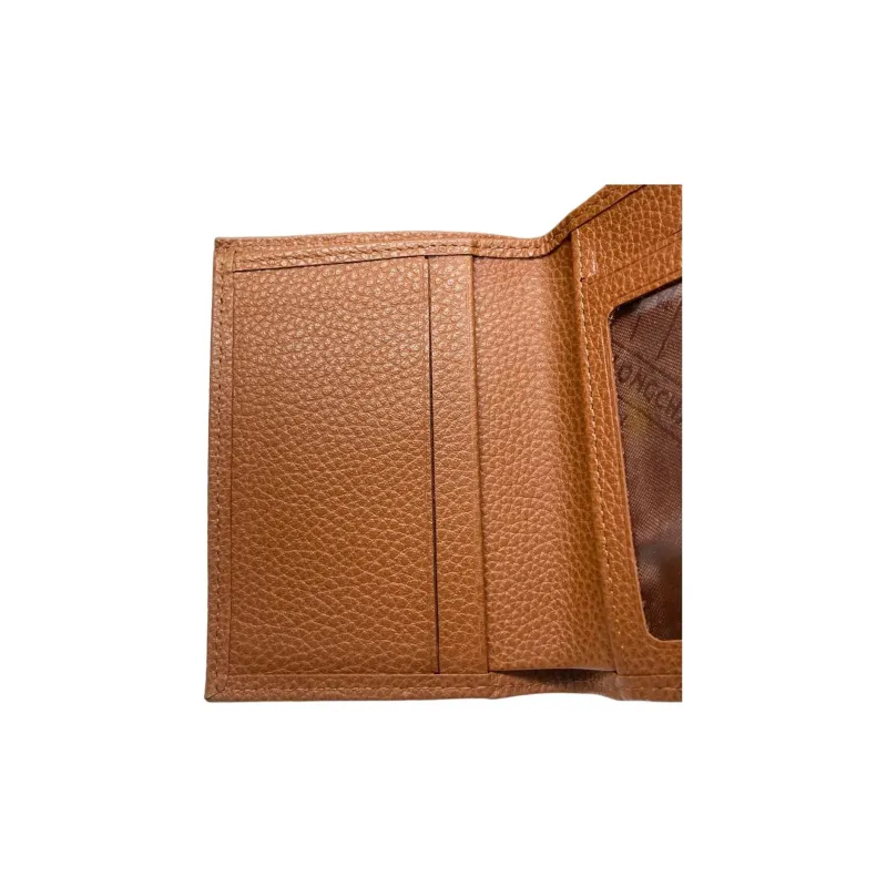 LONGCHAMP Le Foulonné Cow Leather Wallet Men's Caramel Brown-4