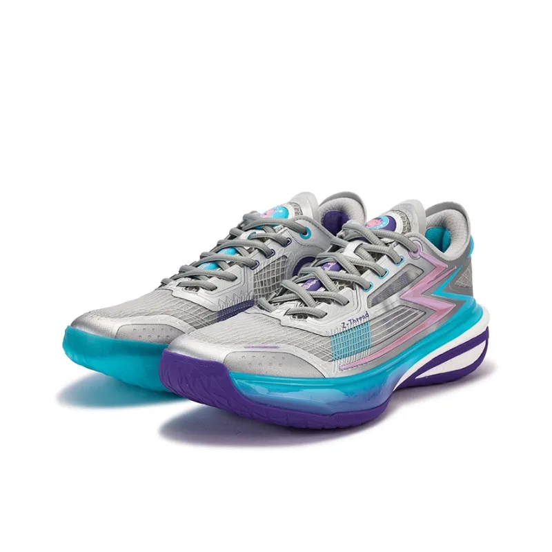 361° Shock Absorbers With Slip Resistant And Abrasion Resistant Properties Low Top Basketball Shoes Men's Blue Button-2
