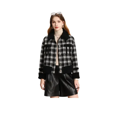 FENHONGMALI Jackets & Coats Women's Black