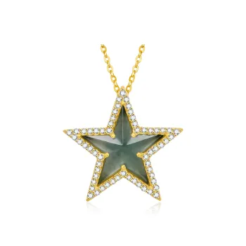 Cuiya Golden Building Ice Type Jadeite Necklaces Women's