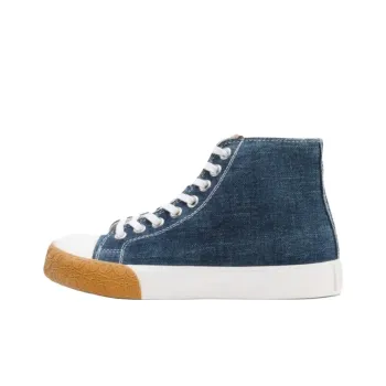 LOEWE Bloc High Top Canvas Shoes Men's Blue