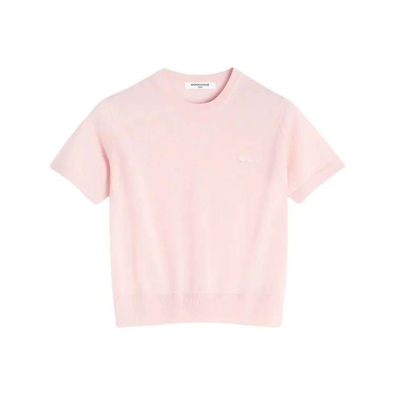 Maison Kitsune Baby Fox patch Knitted T shirt-0