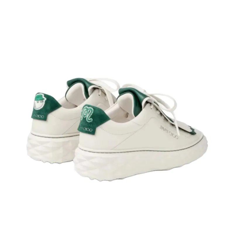 Malbon Golf x Jimmy Choo Diamond Low Top Casual Shoes Women's Green-3