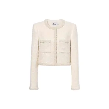 Self portrait Boucle Embellished Trim Jacket
