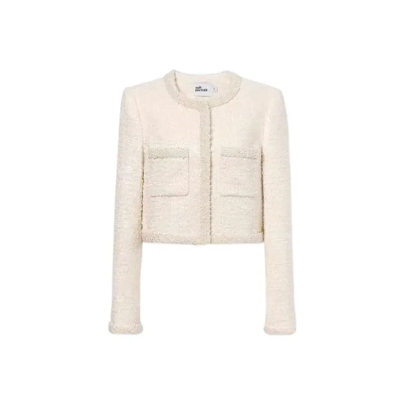 Self portrait Boucle Embellished Trim Jacket-0