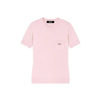 VERSACE Medusa Plaque Short Sleeved Knitted Top