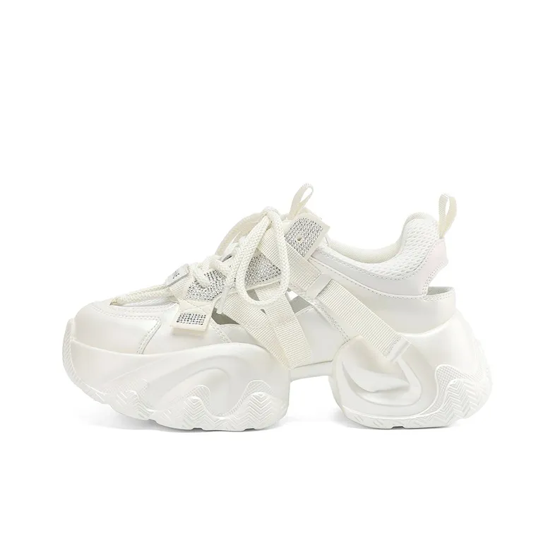 DAPHNE Waterproof Height Increase Low Top Chunky Sneakers Women's-0