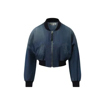 LOEWE Denim Bomber Jacket 'Washed Blue'