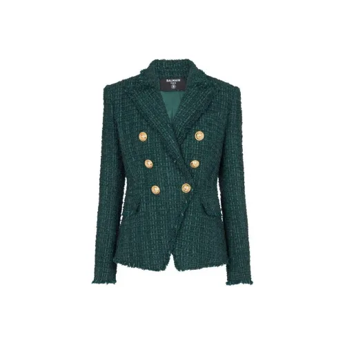 BALMAIN Double Breasted Tweed Jacket