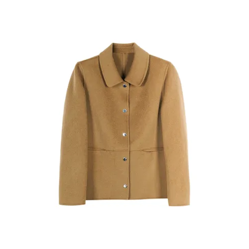 MISSSHINE Coats Women's Camel