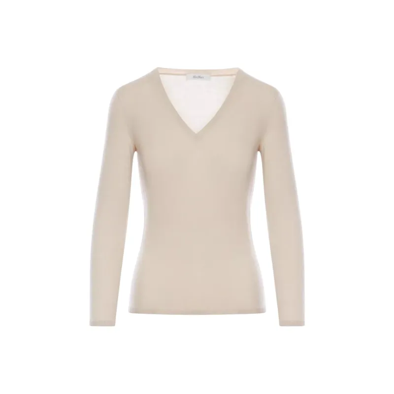 MaxMara V Neck Long Sleeved Jumper-0