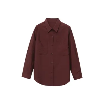 CHARM PICK Shirt Women's Burgundy