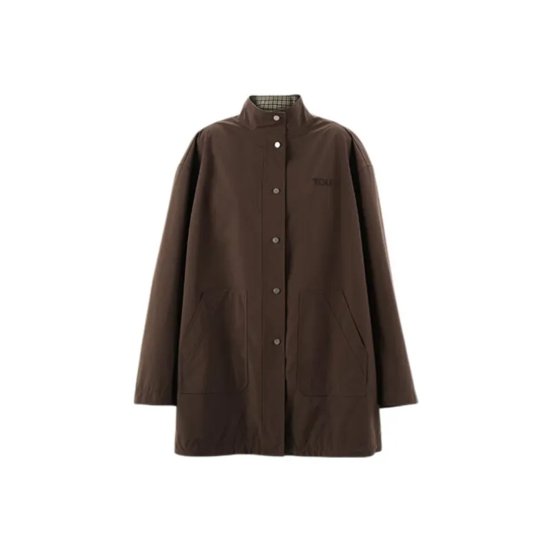 YOEYYOU Jackets Coats Women's Walnut Brown-0