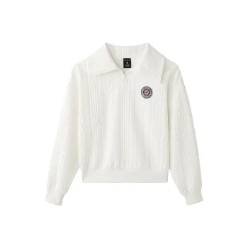 Skechers New Year Collection Sports Casual Sweatshirt Women's Marshmallow White