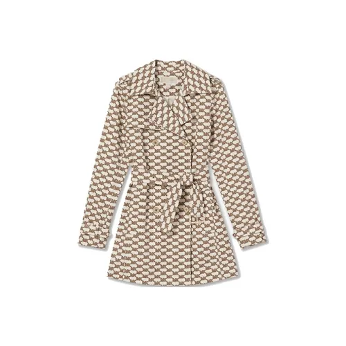 MICHAEL KORS Coats Women's Camel & White