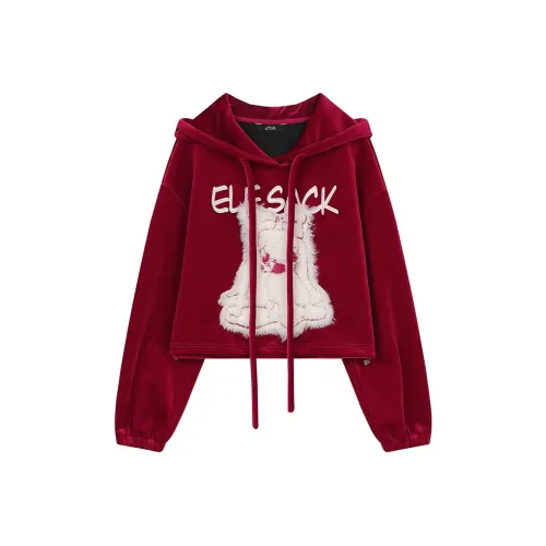 ELF SACK Sweatshirt Women's Christmas Red