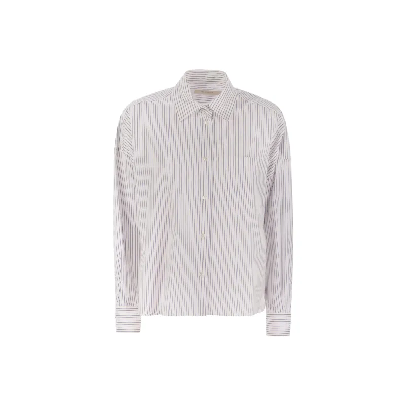 WEEKEND MaxMara Aureo Striped Long Sleeved Poplin Shirt-0