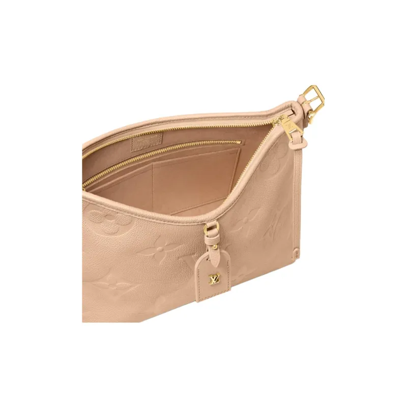 LOUIS VUITTON Carryall Grain Cow Leather Shoulder Bag Trumpets Women's Sand-3
