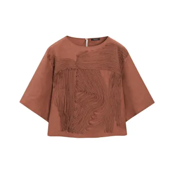 Massimo Dutti Shirt Women's Red Brown
