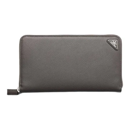 PRADA Saffiano Calfskin Clutch Wallet Men's jacket