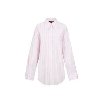 URBAN REVIVO Shirt Women's Nude Pink Stripes