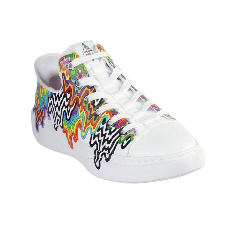 Snoop Dogg X Jen Stark x Skechers Slip ins Slip Resistant Low Top Skateboard Shoes Men's White-2