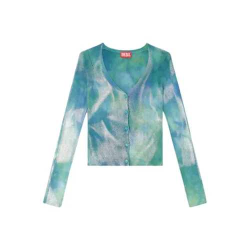 DIESEL Tie Dye V Neck Cardigan