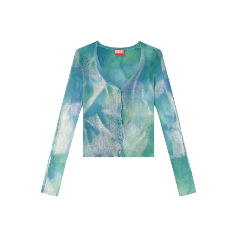 DIESEL Tie Dye V Neck Cardigan-0