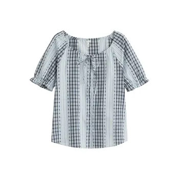 Inman Shirt Women's Multicolor Blue Plaid
