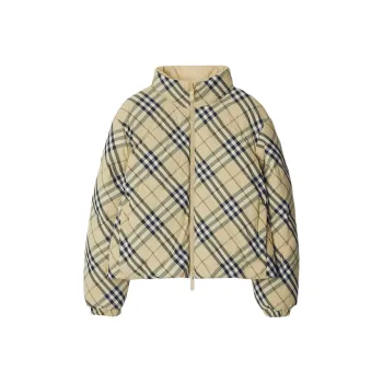 Burberry Checkered Reversible Zip Up Jacket