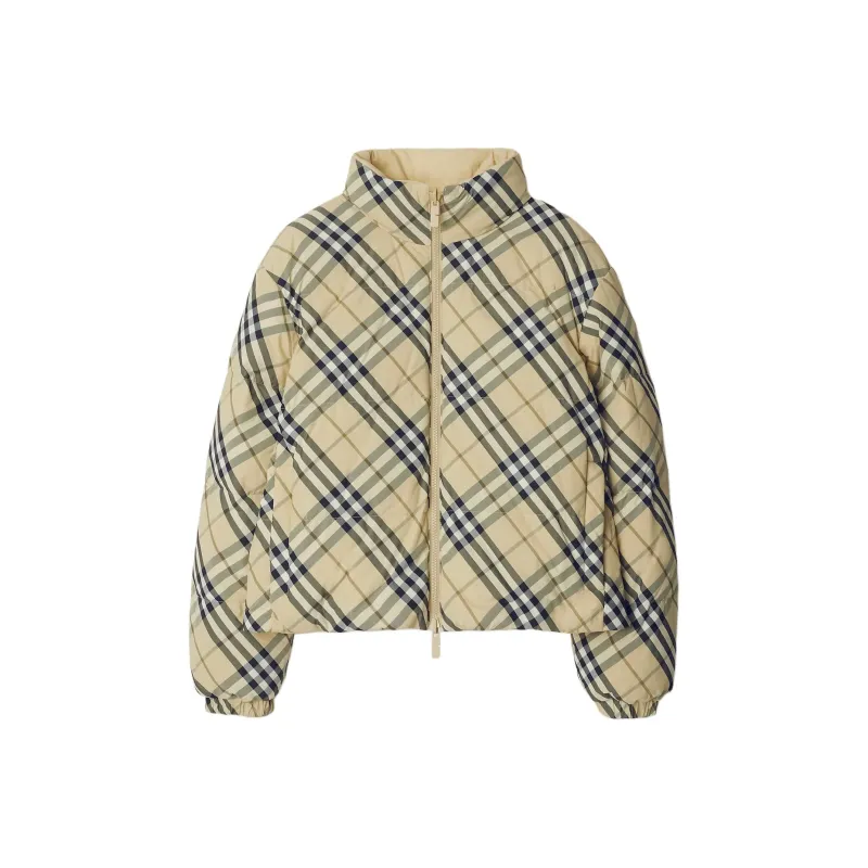 Burberry Checkered Reversible Zip Up Jacket-0