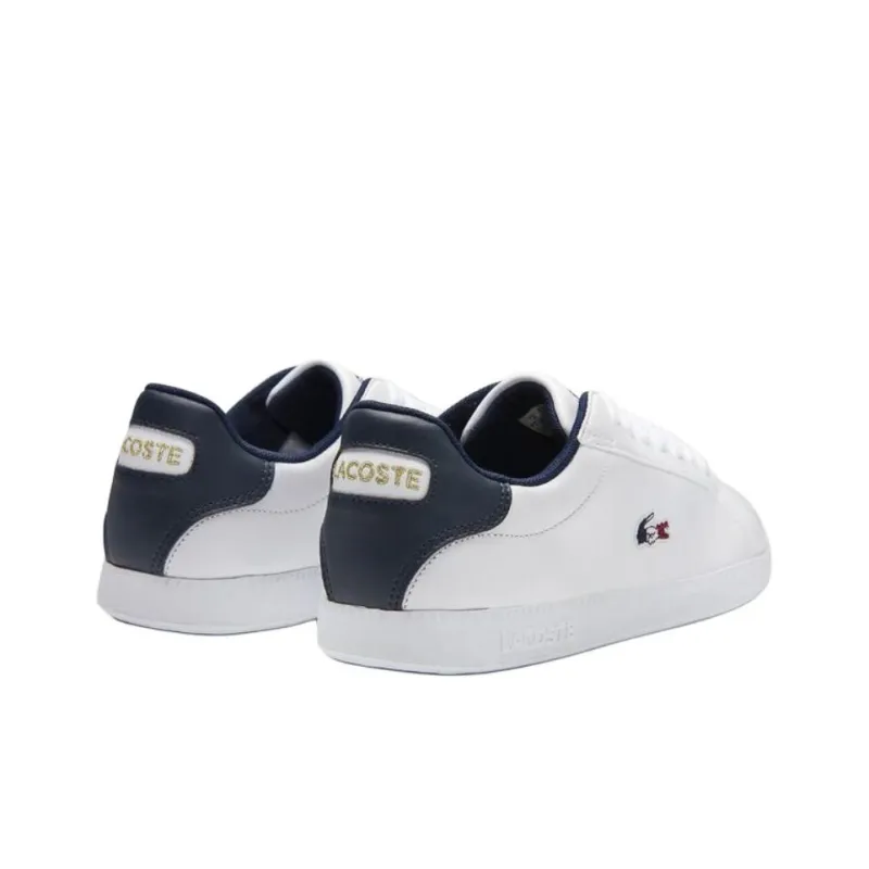 LACOSTE Anti Slip Wear Resistant Low Top Skateboard Shoes Women's White-3