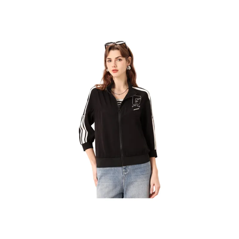 FENHONGMALI Jackets Coats Women's Star Diamond Black-0