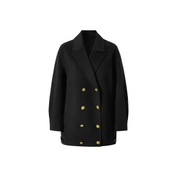 JZ Juzui Coats Women's Plain Black