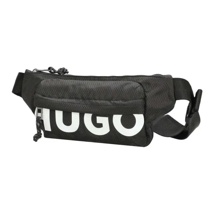 HUGO BOSS Recycled Polyester Crossbody Fanny Pack Regular Unisex Black-1