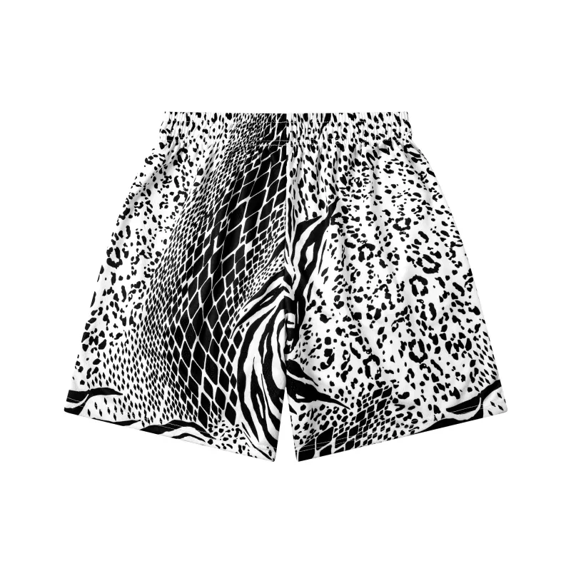 NOMT Casual Shorts Unisex Zebra Print-1