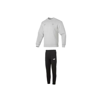 PUMA Casual Sportswear Men Clothing Set Gray Top+Black Pants
