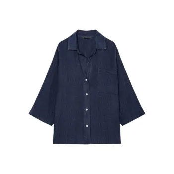 ZARA ZW Series Shirt Women's Bright Blue