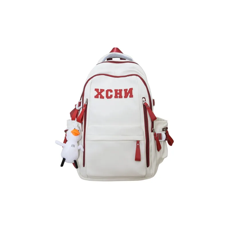 Tibai Nylon Backpack Unisex Printed Bear/Black/White Blue/White Red-18