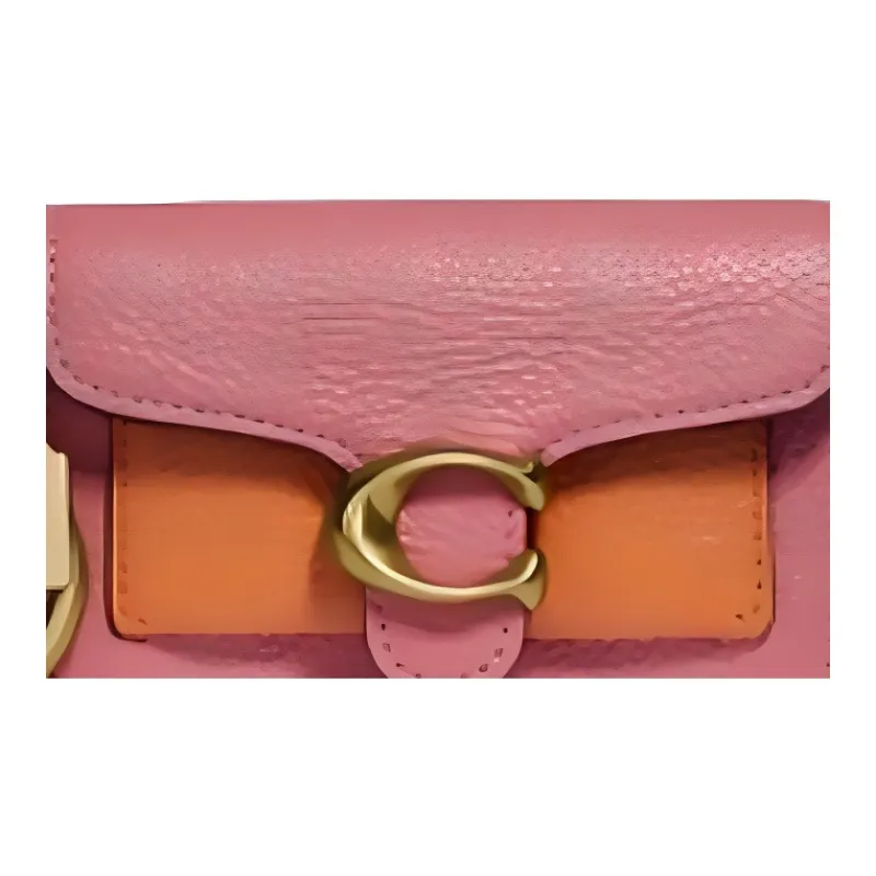 COACH Tabby Polished Pebbled Leather Wallets Coin Purses Mini Women's Pink-4