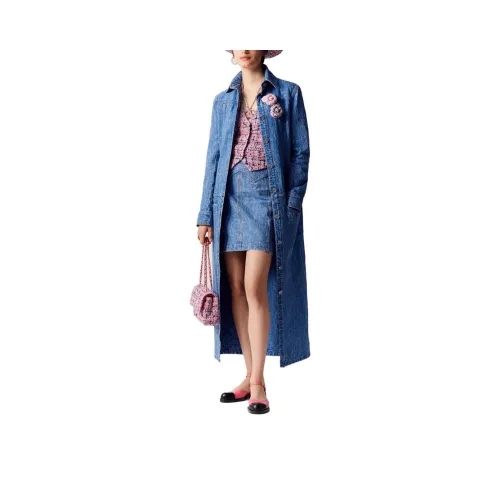 CHANEL Coats Women's Blue