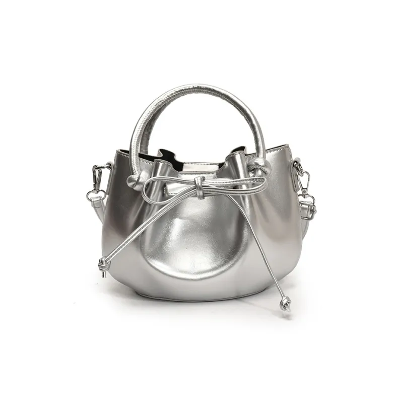 FCTOSSR PU Bucket Bag, Shoulder Bag, Crossbody Bag, Handbag Women's White/Silver/Black/Yellow/Pink-5