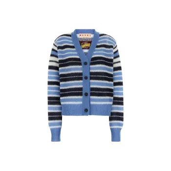 MARNI V Neck Striped Cardigan