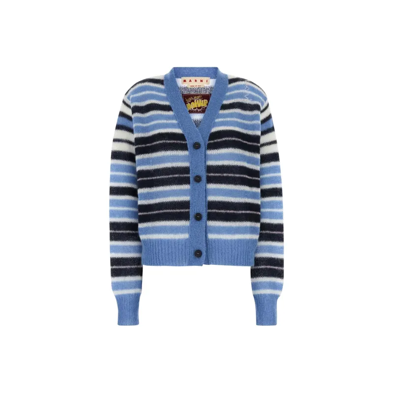 MARNI V Neck Striped Cardigan-0