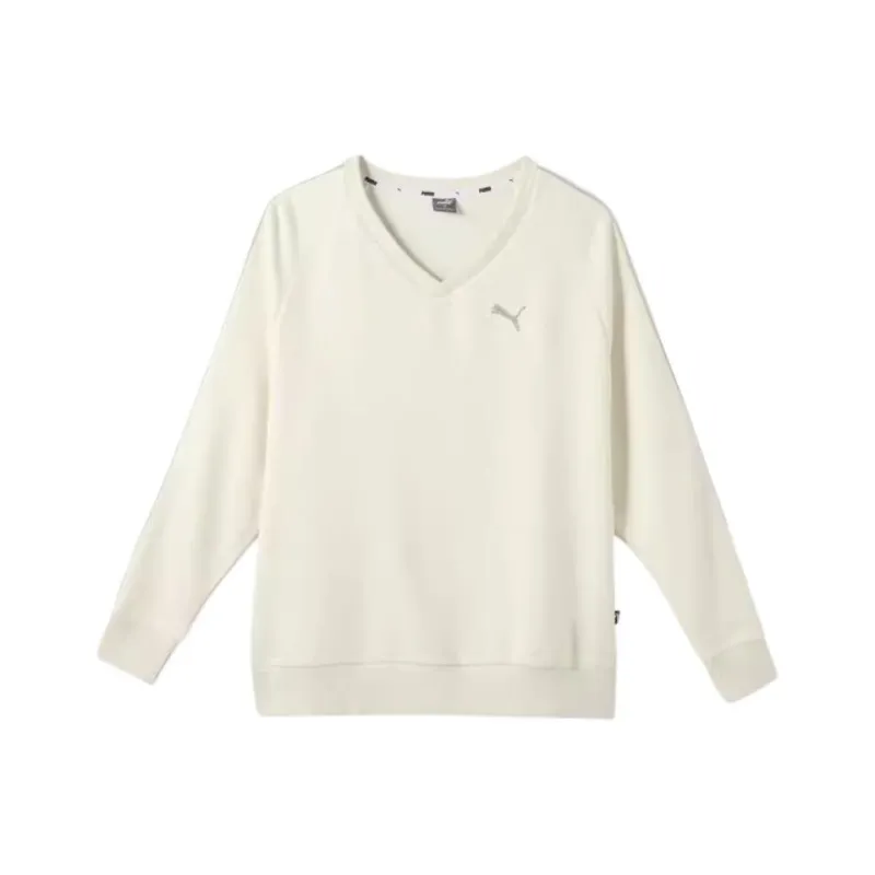 PUMA ESS V NECK CREW TR Sweatshirt Women's White-0
