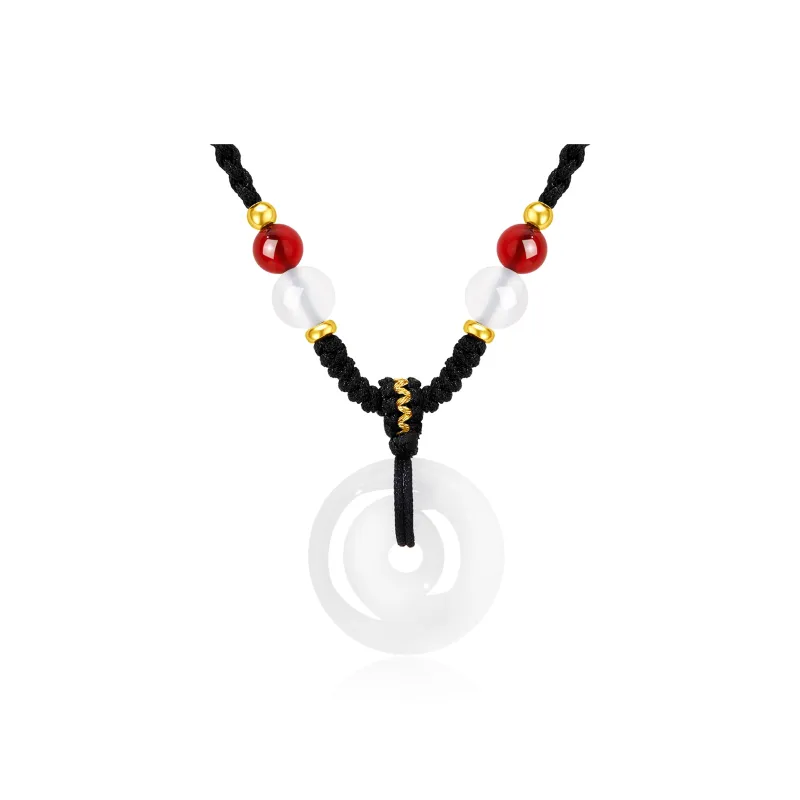 Lao Feng Xiang Chalcedony Necklaces Unisex-6