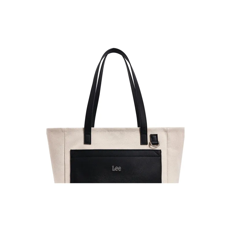 Lee Fabric Tote Shoulder Bag Beach Bag Women's Milk White-5