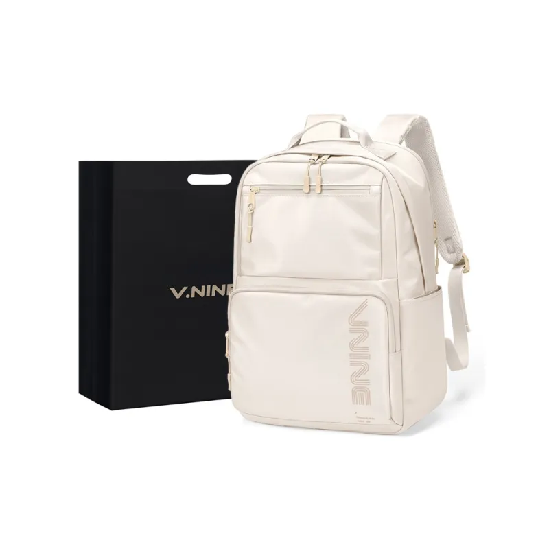 V.NINE Fabric Backpack Large Size Unisex Lunar Gray/Obsidian Black-0