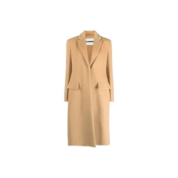 JIL SANDER Coats Women's Beige Yellow